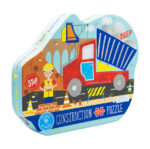 פאזל 40 חלקים מעוצב עם עיטורים כסופים   אתר בניה משאית