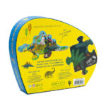 ⁦פאזל 20 חלקים מעוצב עם עיטורים כסופים   דינו⁩ – תמונה ⁦2⁩