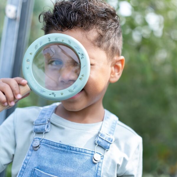 عدسة تكبير خشبية  أزرق