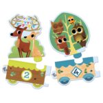 ⁦بازل قطعتين لتعليم العدّ والرقم⁩   الصورة ⁦2⁩