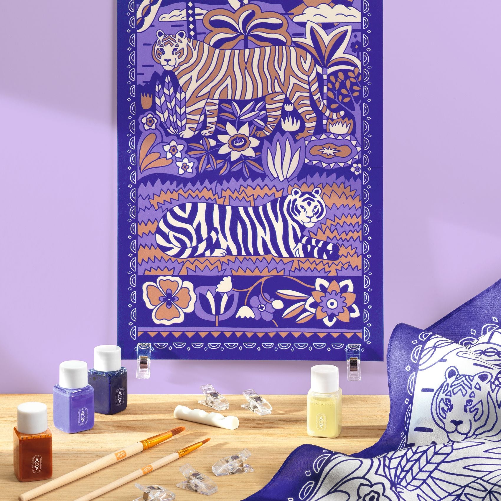 IMG_5286 تلوين على شال حرير الصورة 1