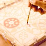 ⁦تلوين على شال حرير⁩   الصورة ⁦5⁩