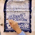 ⁦تلوين على شال حرير⁩   الصورة ⁦7⁩