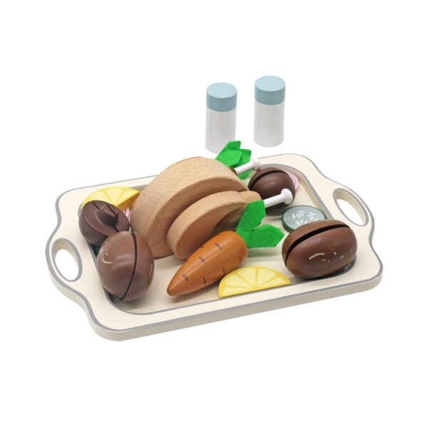 طقم دجاج خشبي للعب التمثيلي